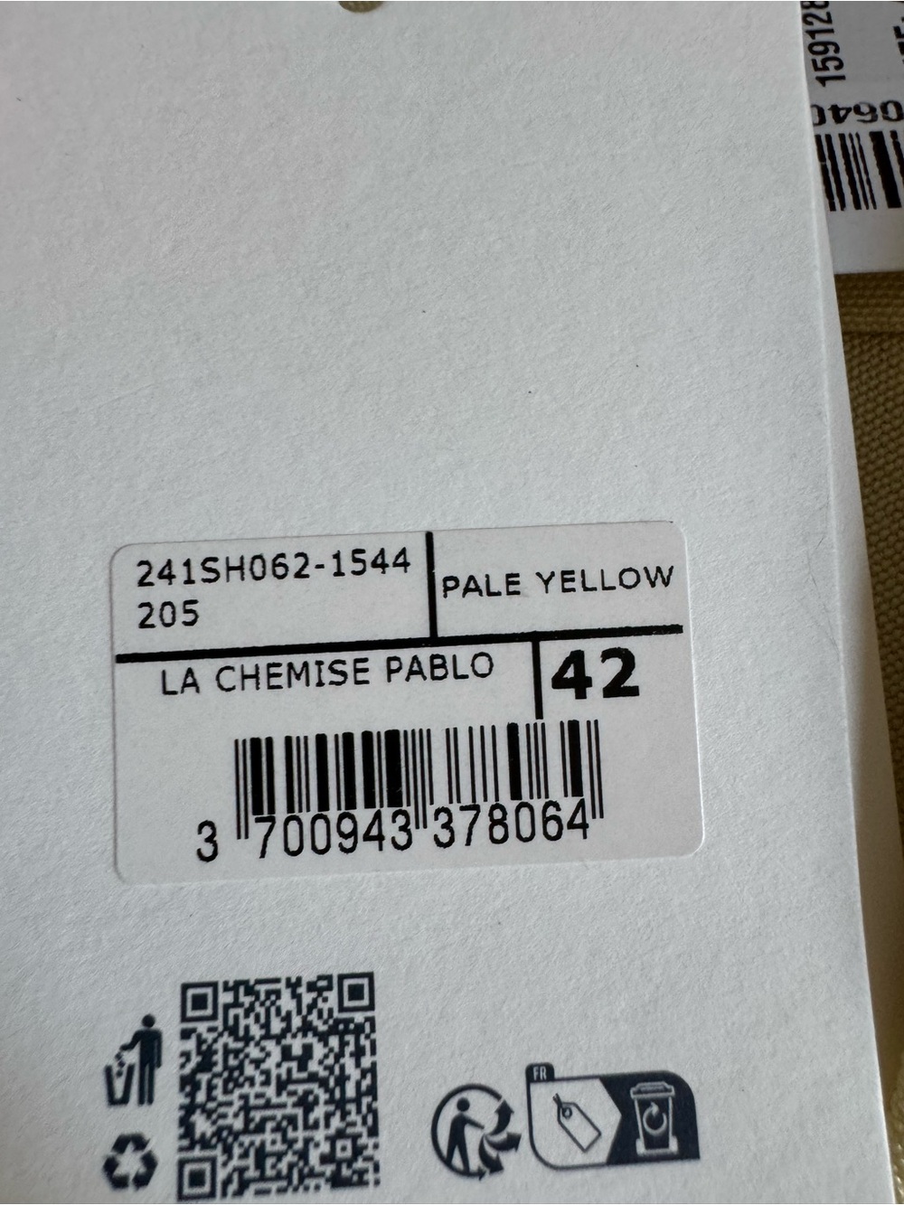 Jacquemus La Chemise Pablo – Pale Yellow, Les Sculptures NWT - Picture 5 of 8